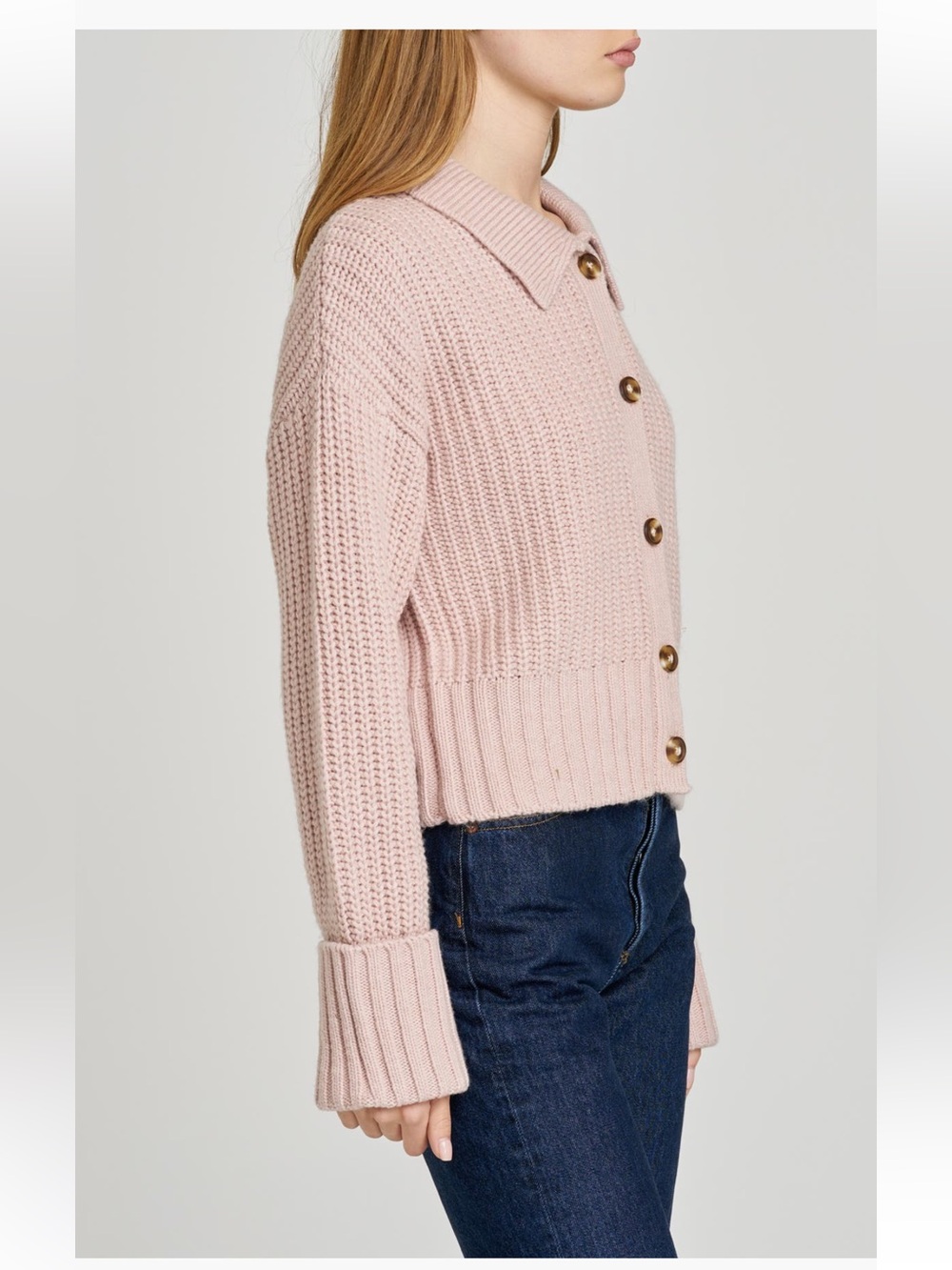 Wayf Button-Front Collared Knit Sweater - Picture 3 of 4